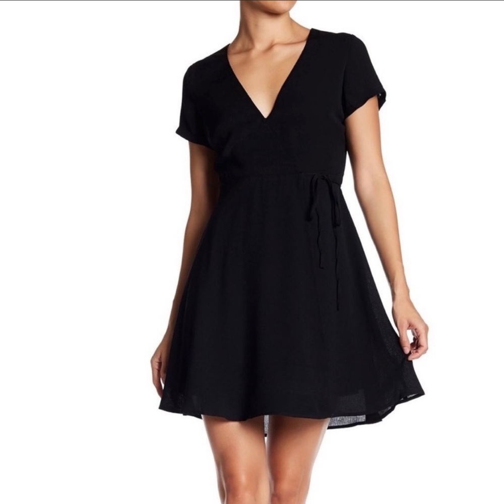 Lush Black Wrap-Around Dress / Work dress